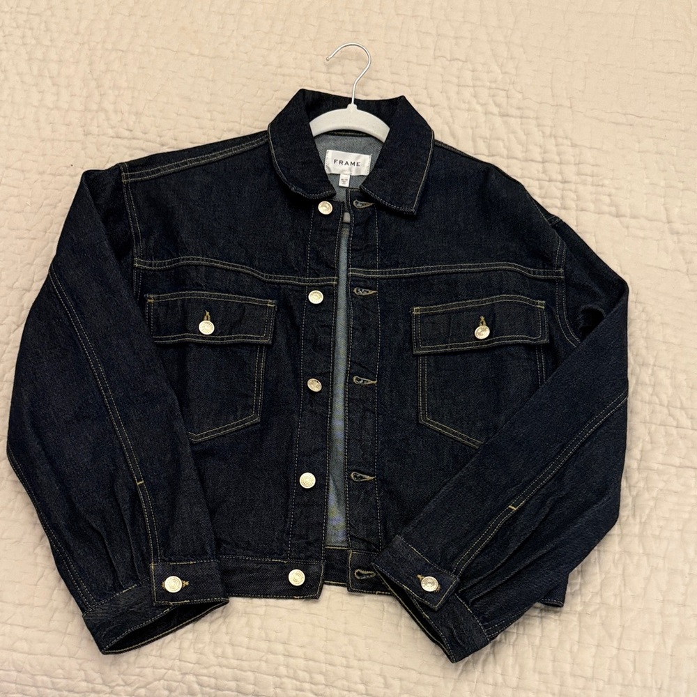 Frame Denim Dark Indigo Jean Jacket